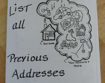 List All Previous Addresses Zine