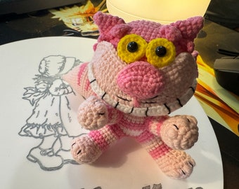 Handmade Crochet Pink Cat