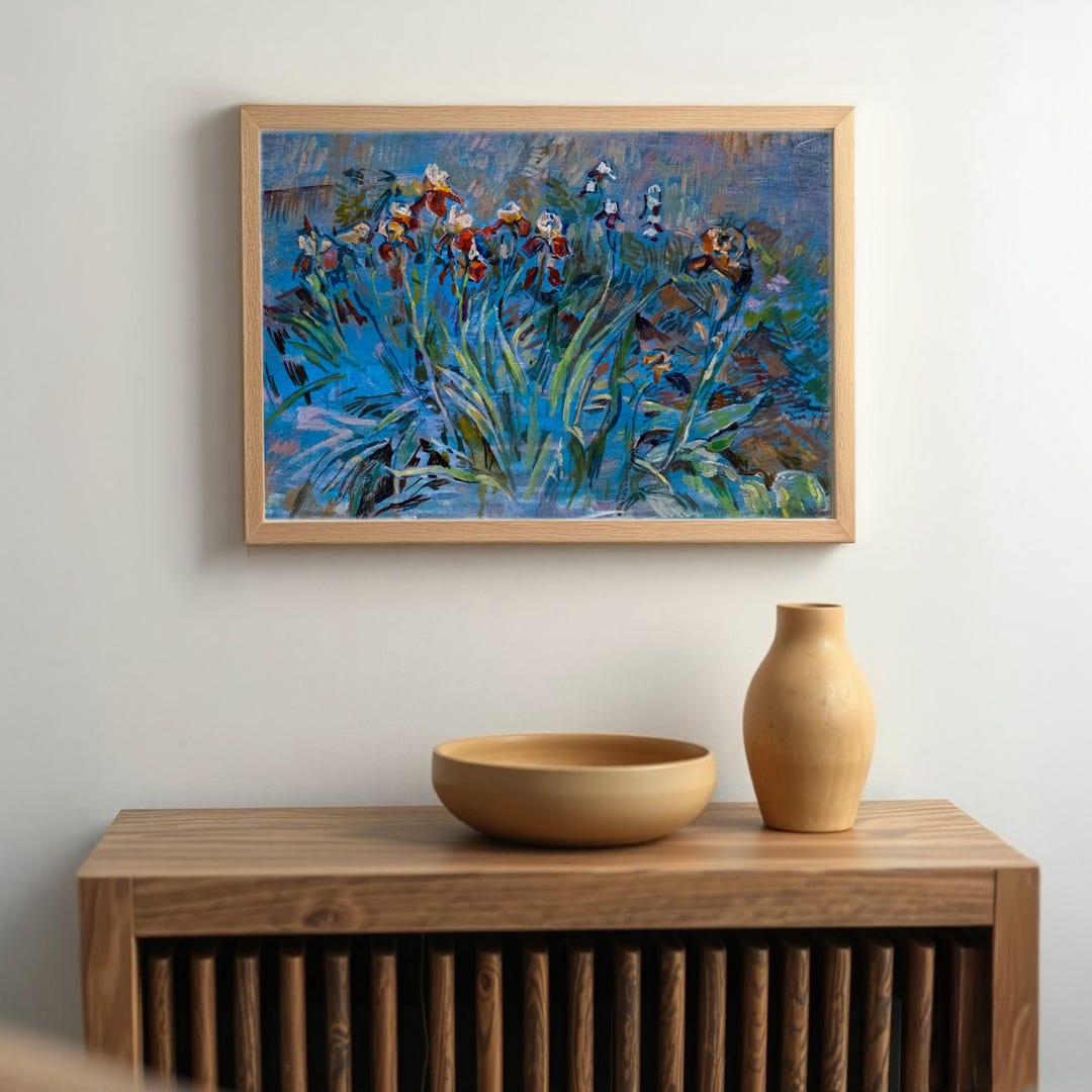 Original Oil Painting of Spring Irises–stunning Floral Art on Canvas ...