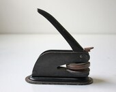 Vintage Metal Black Notary Seal Office Decor Bookend Shelf Accent Antique Photo Prop Industrial Home Decor Gift - N5
