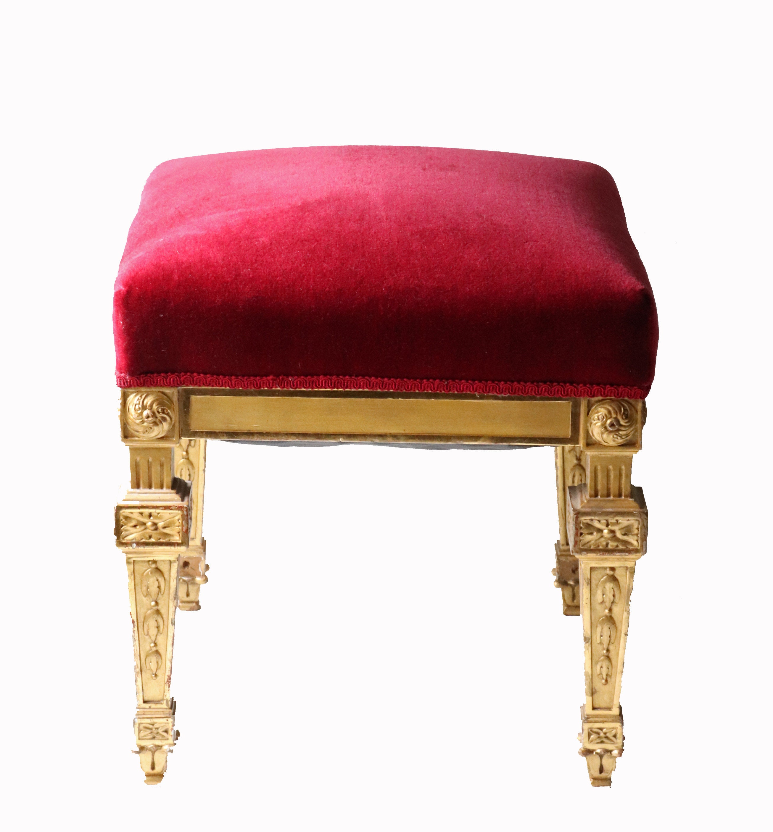 Red 2024 vanity stool
