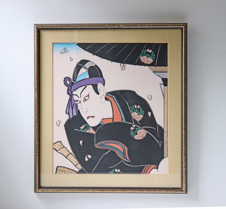 Japanese Woodblock Samurai Warrior Print Framed Woodblock | Etsy