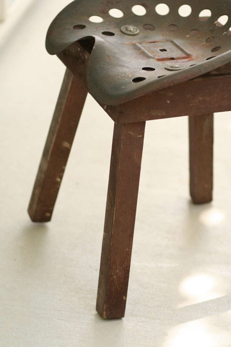 Vintage cast iron tractor seat garden stool Etsy