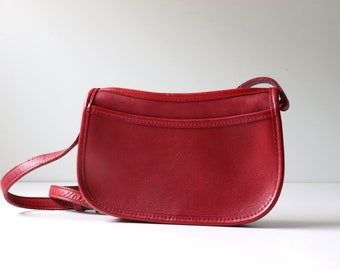 Vintage Red Coach Wendie Cross Body Shoulder Bag; Rare Red Leather Coach Bag; Very Good Condition Bags and Purses -[B2]