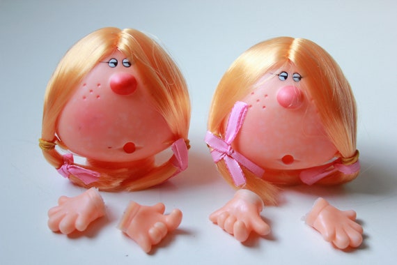 New Vintage Stock Doll Head Bald Clown Crafts Parts