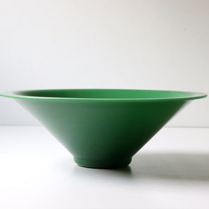 Large Antique Chinese Jade Green Conical Bowl Chinese Art Glass Bowl 1900s B12 image 1