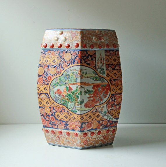 Vintage Chinese Porcelain Garden Seat Asian Home Decor Image 0
