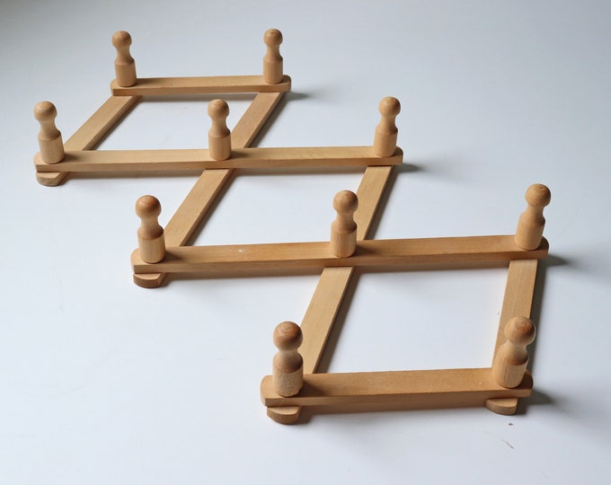 Vintage Wood Accordion Hanging Rack Wall Rack Storage and Etsy