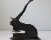 Antique Cast Iron Metal Black Notary Seal Office Decor Bookend Shelf Accent Antique Photo Prop Industrial Home Decor Gift
