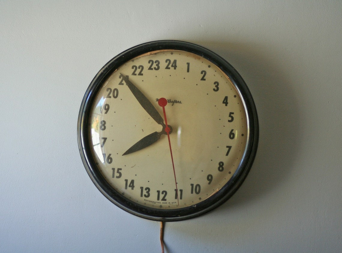 Vintage military wall clock Etsy