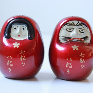 Japanese Red Daruma Doll Salt and Pepper Shakers Daruma Doll Red ...