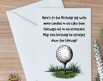 Golf Birthday Card for Dad, Golfing Gift