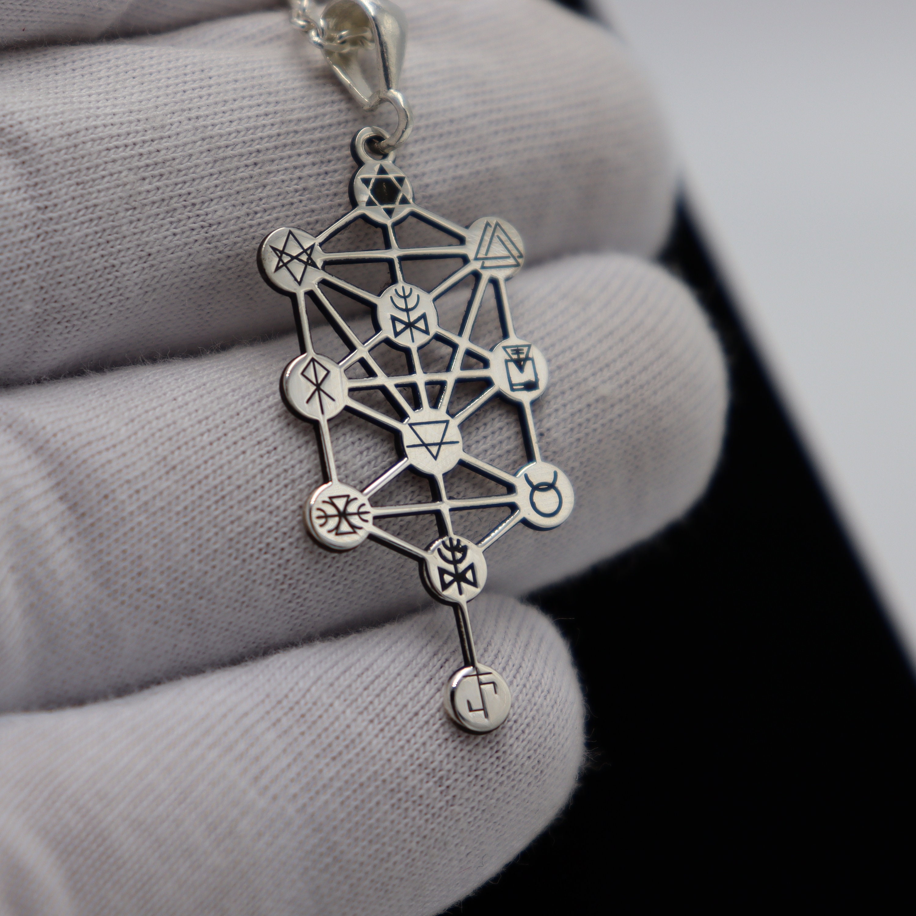 Kabbalah Tree of Life Necklace: 925 Sterling Silver Mysticism 