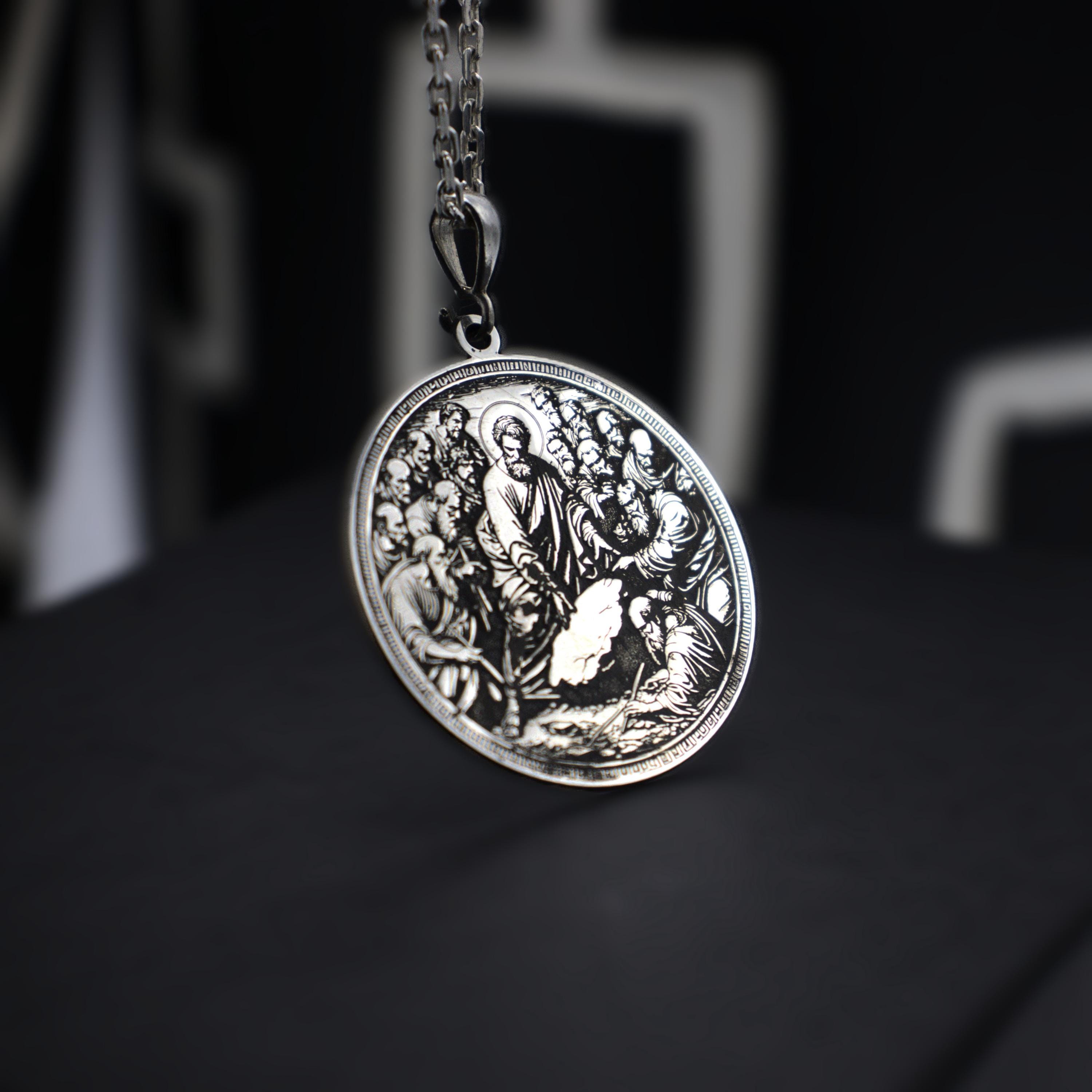 St. Peter 925 Silver Necklace, Spiritual Leadership Pendant - Etsy