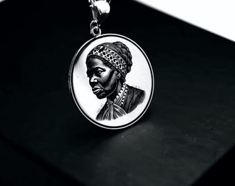 Harriet Tabman in 925 Sterling Silber, Mut und Freiheit Halskette
