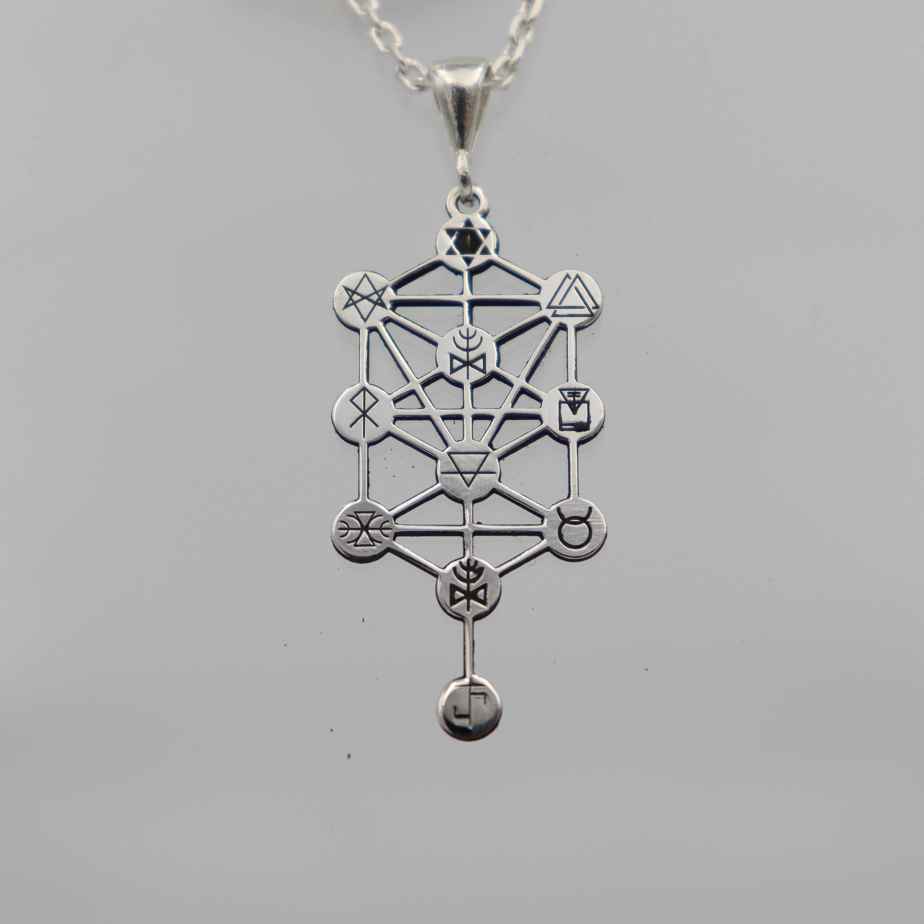 Kabbalah Tree of Life Necklace: 925 Sterling Silver Mysticism 