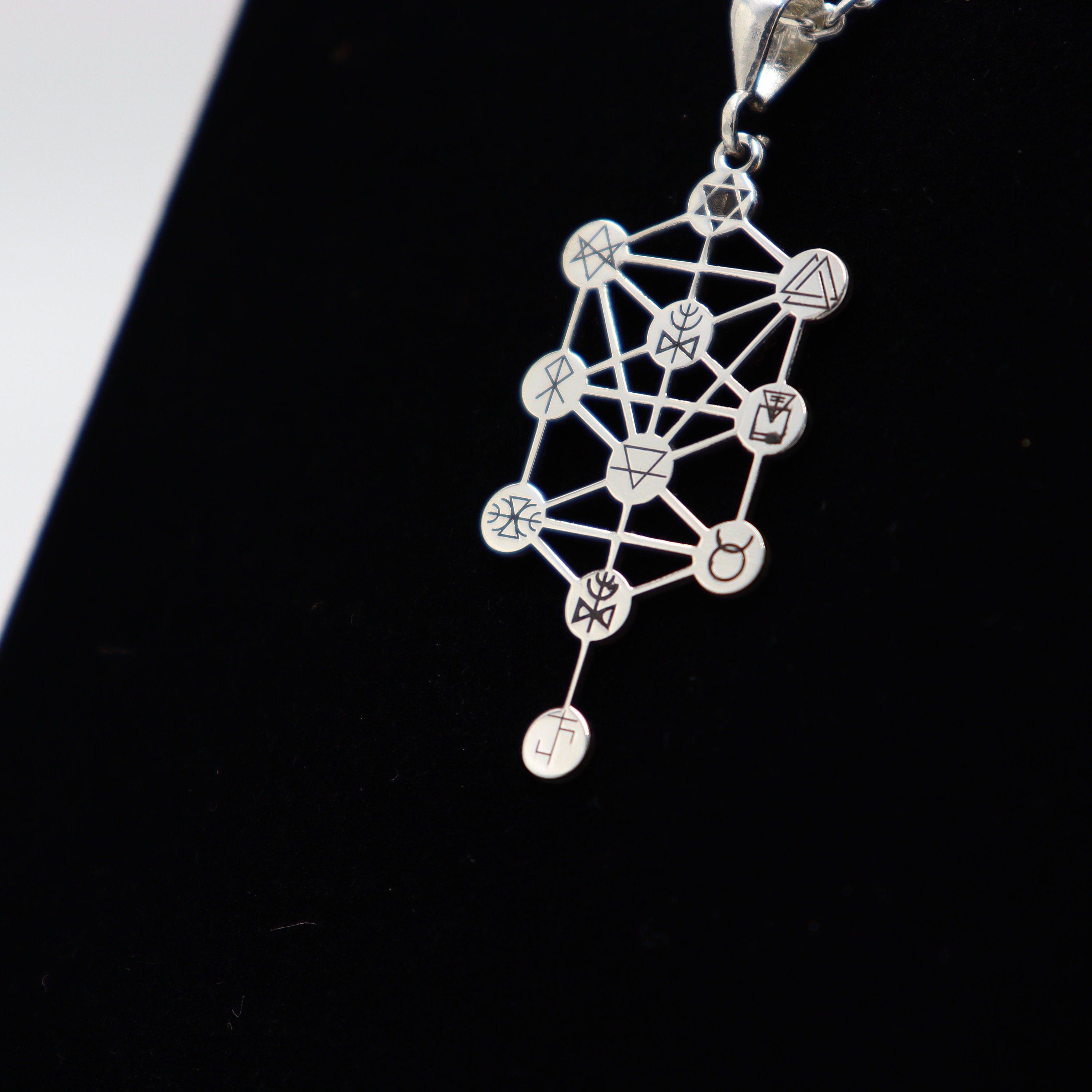 Kabbalah Tree of Life Necklace: 925 Sterling Silver Mysticism 
