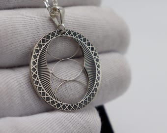 Sterling Silver Necklace: Vesica Piscis Sacred Geometry - Spiritual Talisman