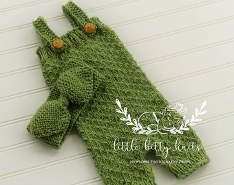 Sitter Romper and Headband set,  Photography Prop Outfit, Green RTS