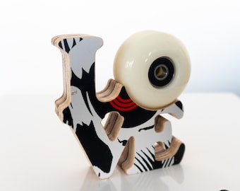 LOVE Skateboard Display GRAPHIC powell used STYLE Art Piece made from used skateboards