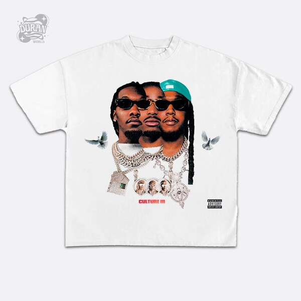 Migos T-Shirt Streetwear | migos culture tribute tee | Rare Vintage Graphic Tee | Hip Hop Style | quavo offset takeoff concert merch