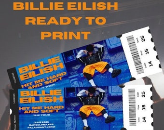 Entradas descargables e imprimibles de Billie Eilish "Hit Me Hard And Soft Tour"