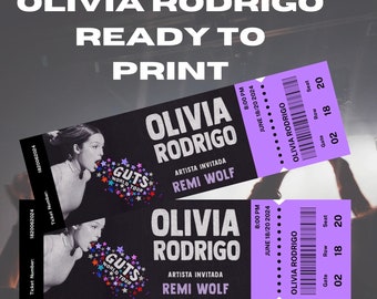 Entradas descagables e imprimibles de Olivia Rodrigo “GUTS WORLD TOUR”.