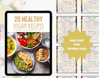 20 Healthy Vegan Recipes | Digital Cookbook (PDF Download)