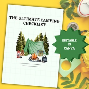 The Ultimate Camping Checklist | Camping Planner | Printable camping trip packing list | RV Camp Checklist | Travel checklist