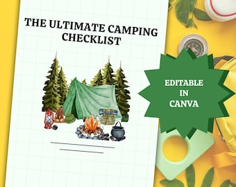 Camping Checklist | Printable Trip Planner, RV Checklist (Digital Download)