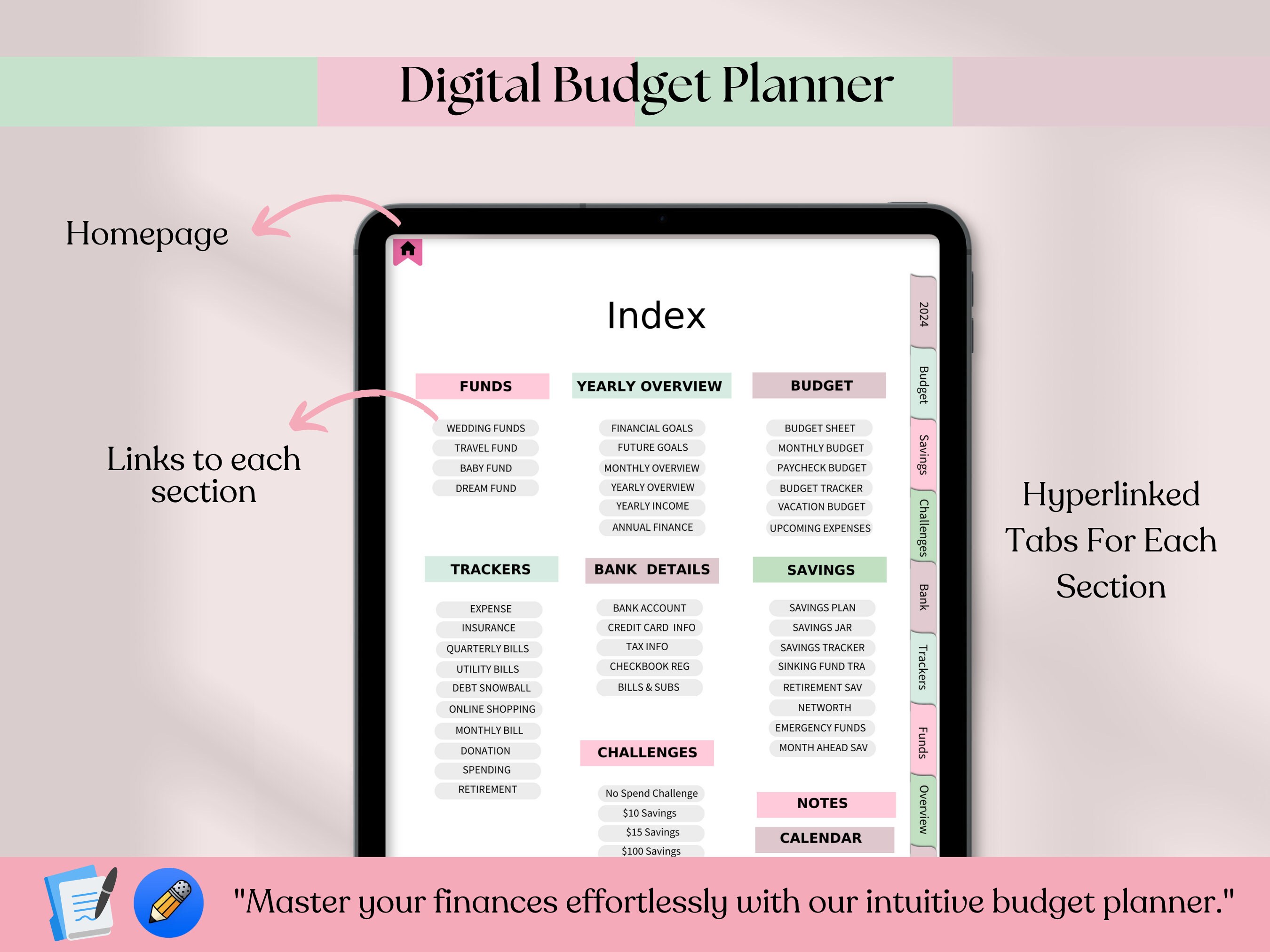 Digital,2024 Budget Planner,monthly Expenses,planner Bundle Pdf