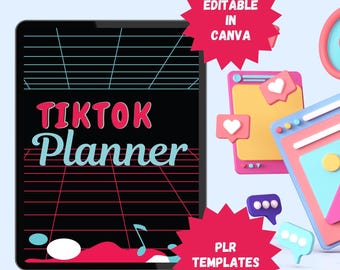 Sjabloon TikTok-contentplanner | Bewerkbaar in canva (digitale download)