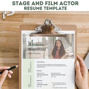 Actor Resume template | Stage and Film Actor CV | Editable and printable resume | Instant download | Actor resume | resume templates | Cv