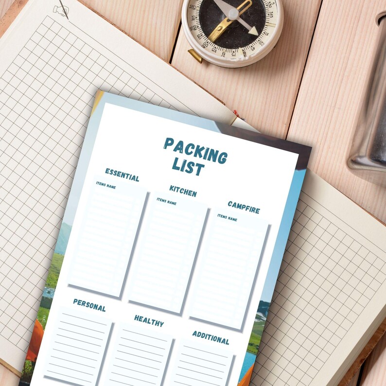 Modern Camping Planner Editable Camping Planner Printable Camping Trip