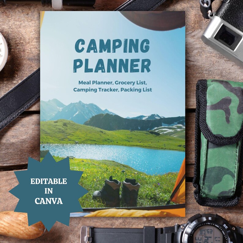 Modern Camping Planner Editable Camping Planner Printable Camping Trip