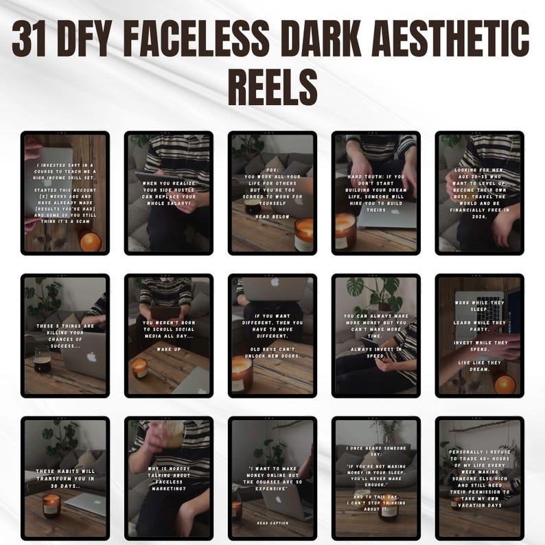 31 Faceless Dark Aesthetic Men Reels | Done for You Faceless Men Reels ...