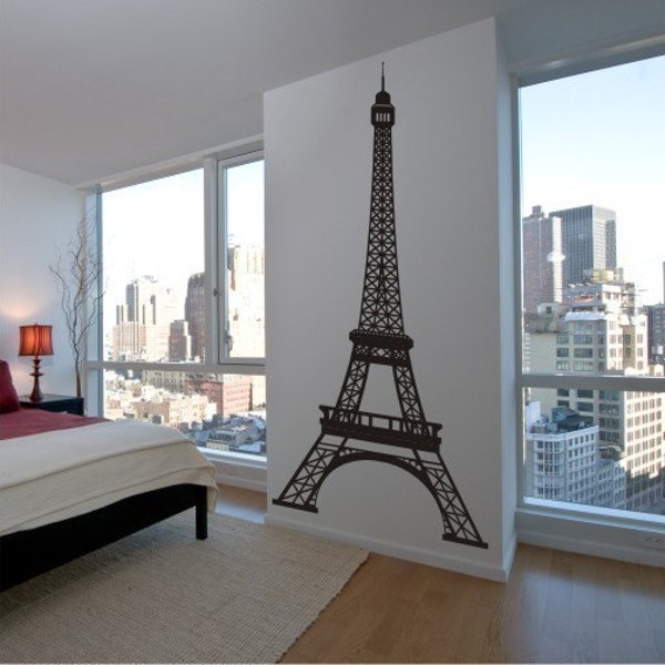 Eiffel Tower 8 Feet Tall Highly Detailed  Vinyl Decal Art