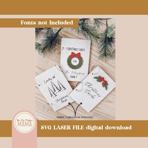 Christmas Card Keeper Svg | Arquivo de corte a laser para armazenamento de cartões | Arquivos digitais de Natal | Cartões de Natal Svg | Arquivo de corte a laser de Natal
