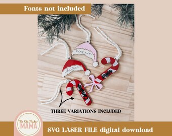 Stocking Tag Svg | Tree Ornament Laser Cut File | Christmas Files | Christmas Tag Svg | Christmas  Laser cut File | Christmas Digital File