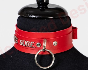 Gothic Fashion Submissive Collar, Kink Collar für Pet Play, Fetish Wear Kinky Leder Collar, Leder Collar für unterwürfige Männer