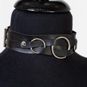 Handmade Leather Choker, Brutal Leather Choker with O-Ring for Women,O-Ring Choker Collar,Stylish Choker for Women
