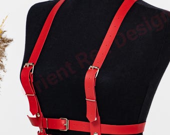 Cintura toracica in pelle vegana: cintura in vita punk gotica