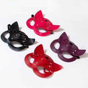 Vegan Leather Cat Mask: Cosplay Costume Harness