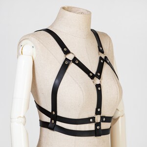 Chest Vegan Harness, Bondage Harness, Fetish wear for Women, Gothic Harness, Leather Harness, Suspender Harness, Vegan Harness