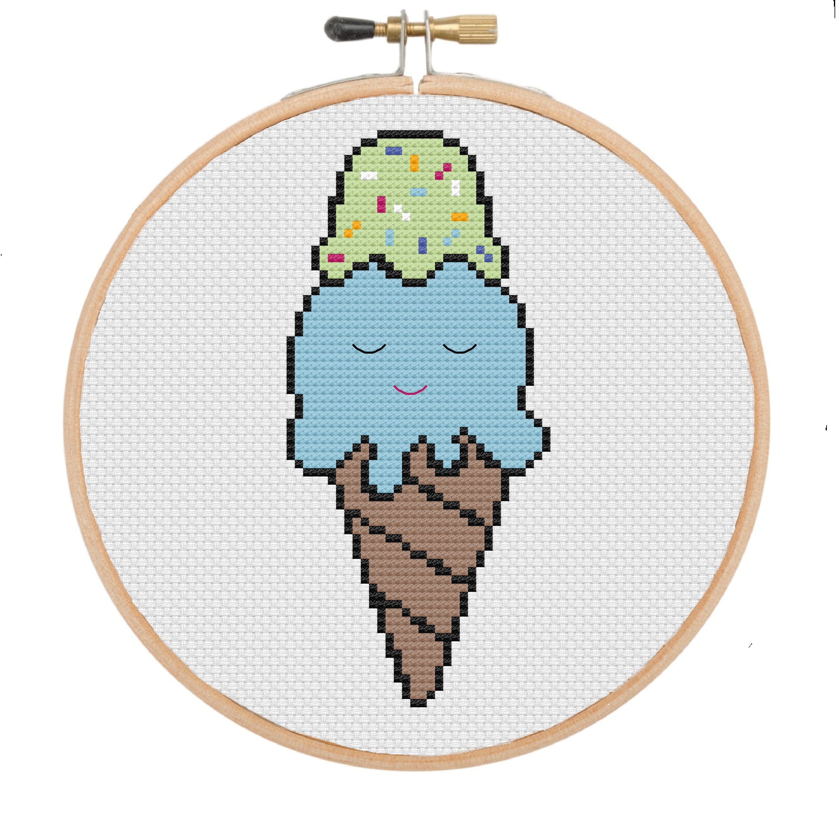 Ice Cream Cone Cross Stitch Pattern PDF Download Double Etsy