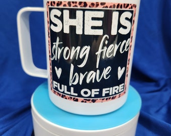 10oz Stainless Steel Coffee Mug, She Is