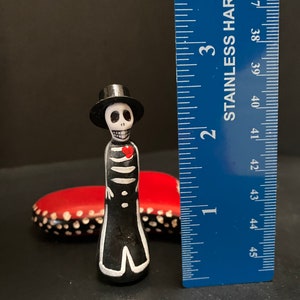 Day of the Dead* Dia de los Muertos*  Miniature Skeleton Figurine for Mini Ofrenda Nicho