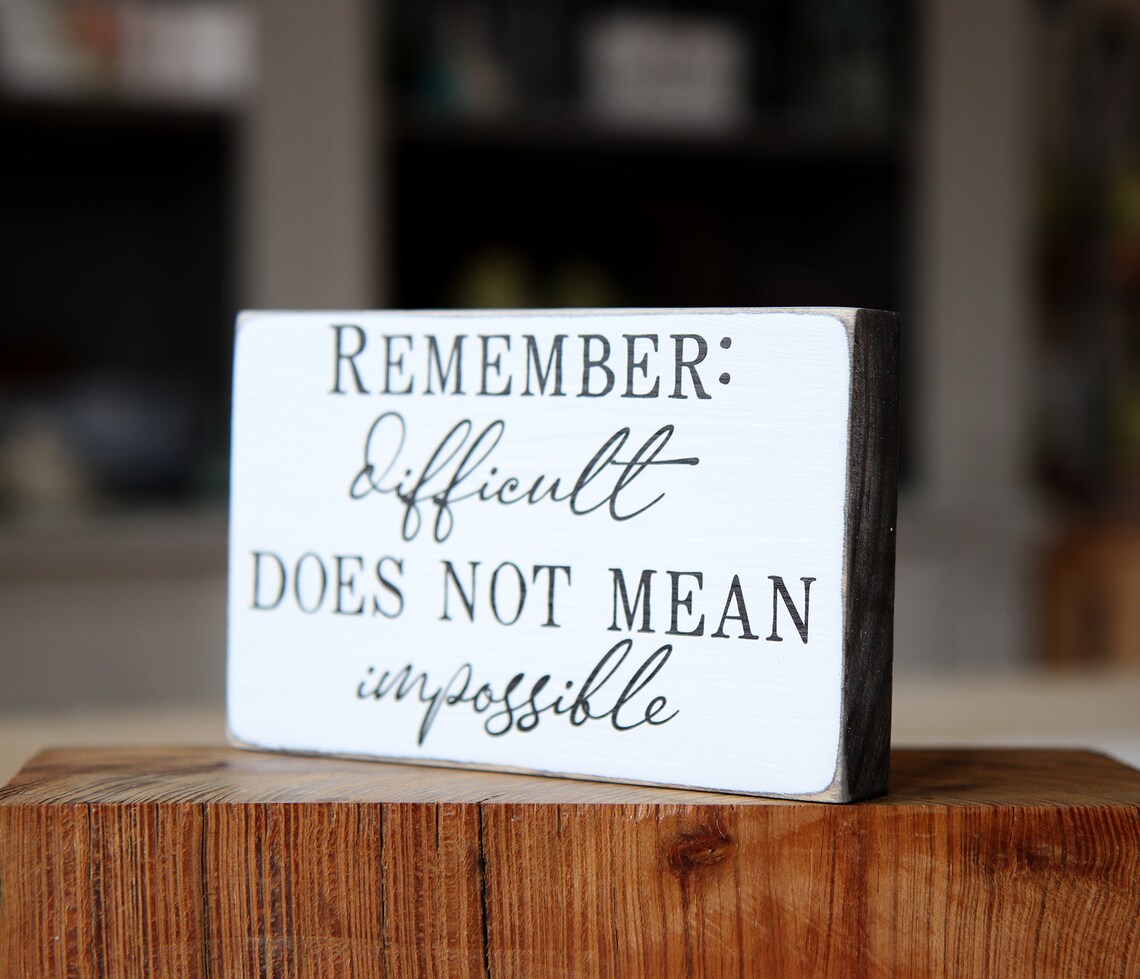 Motivational Sign Office Desk Decor Inspirational Home - Etsy
