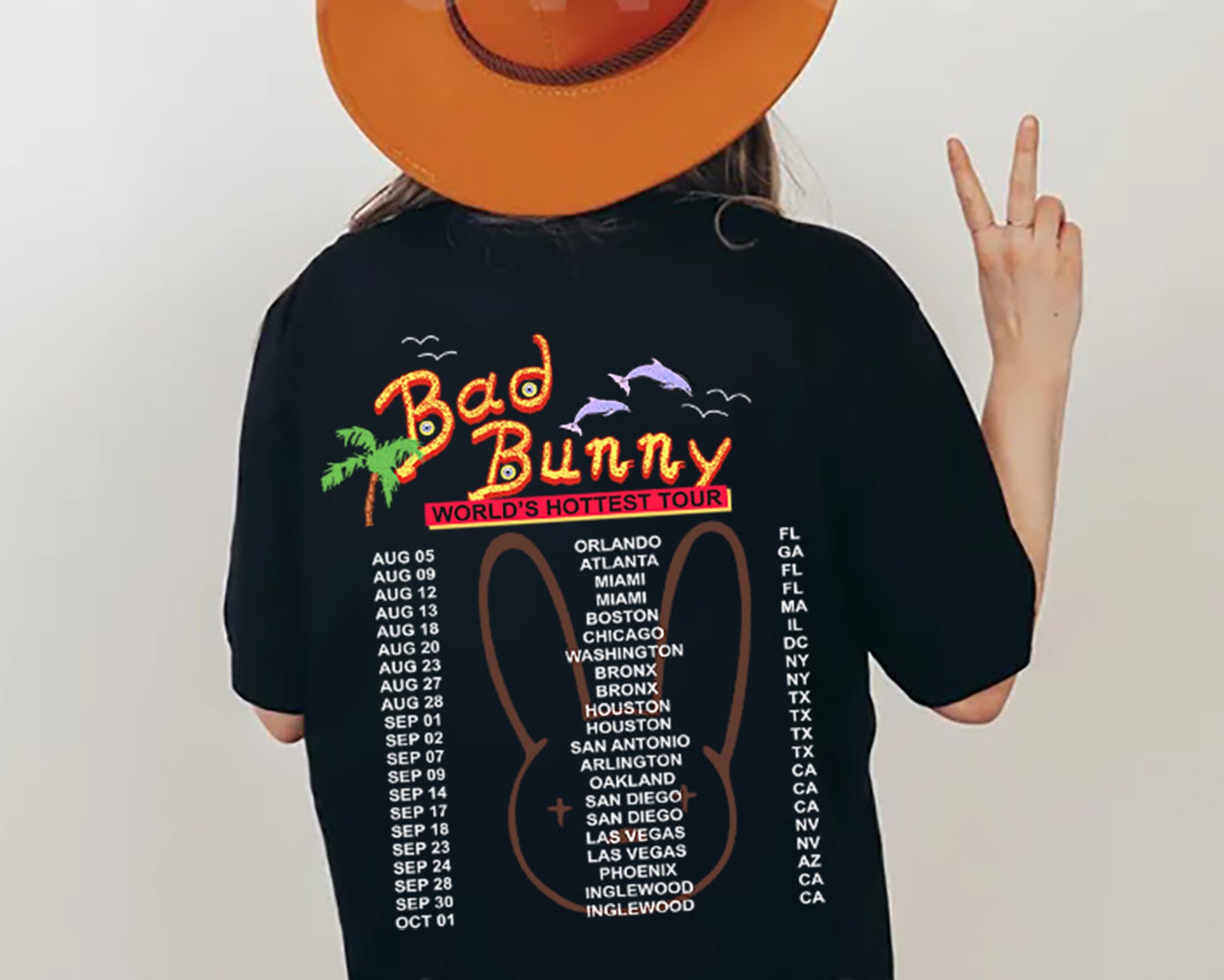 Bad Bunny Tour 2022 Double Sided T-Shirt
