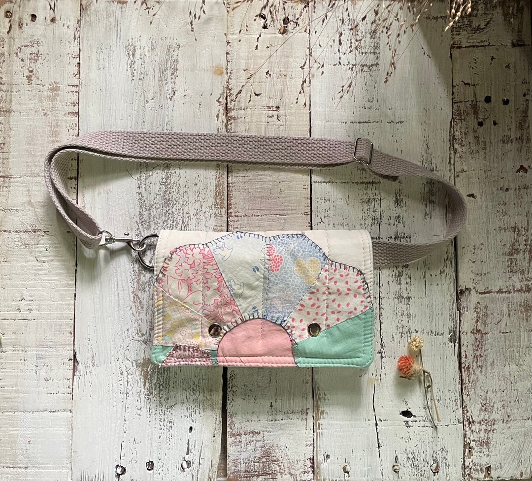 Repurposed Quilt Belt Bag Wildflowers Fanny Pack Waist Bag A Etsy
